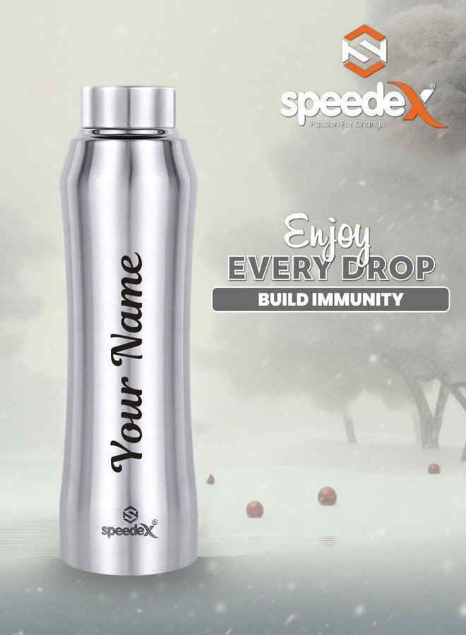 Speedex Stainless Steel Glacia Customised Matt Water Bottle 1 Litre with Steel Cap Leak-Proof, Durable, Lightweight | Ideal for Office, School, Travel | Single Bottle (1000ml) - Image 4